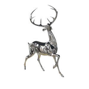 Forged Stainless Steel Deer Sculpture