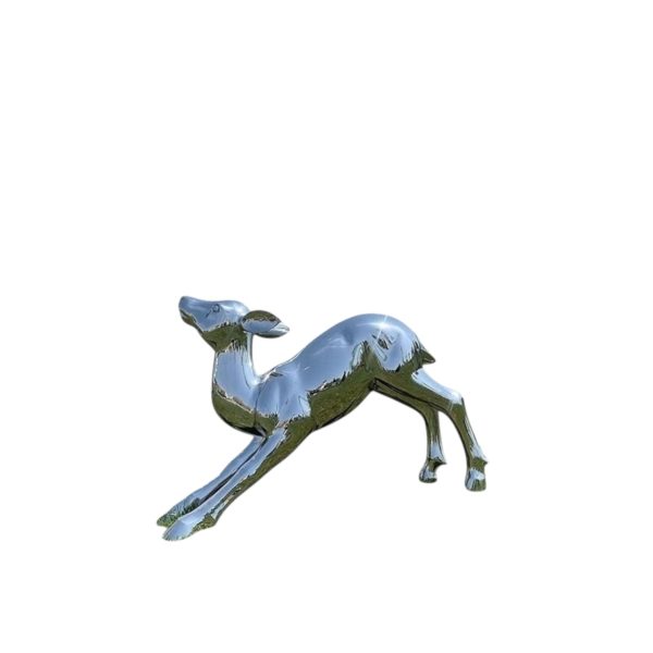 Forged Stainless Steel Deer Sculpture - Image 5