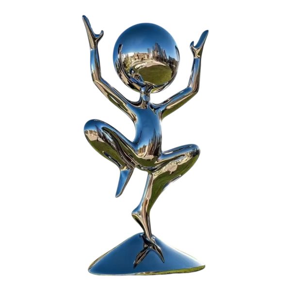 Stainless Steel Human Figure Sculpture - Image 4