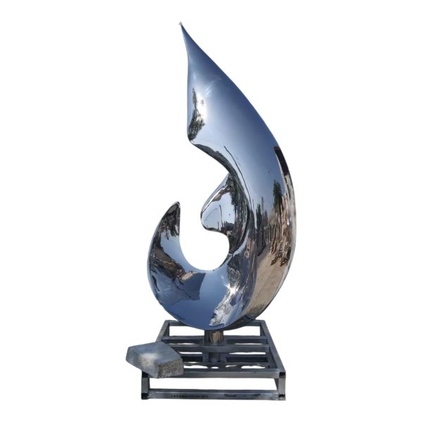 Stainless Steel Water Drop Sculpture - Image 5