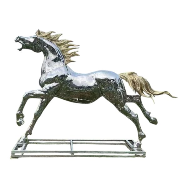 Stainless Steel Horse Sculpture - Image 2