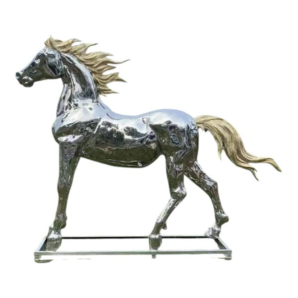 Stainless Steel Horse Sculpture - Image 3