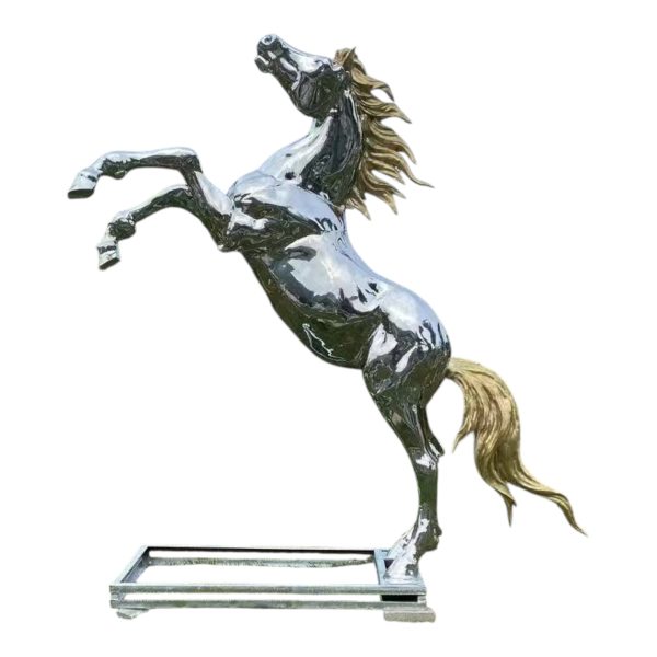 Stainless Steel Horse Sculpture - Image 4