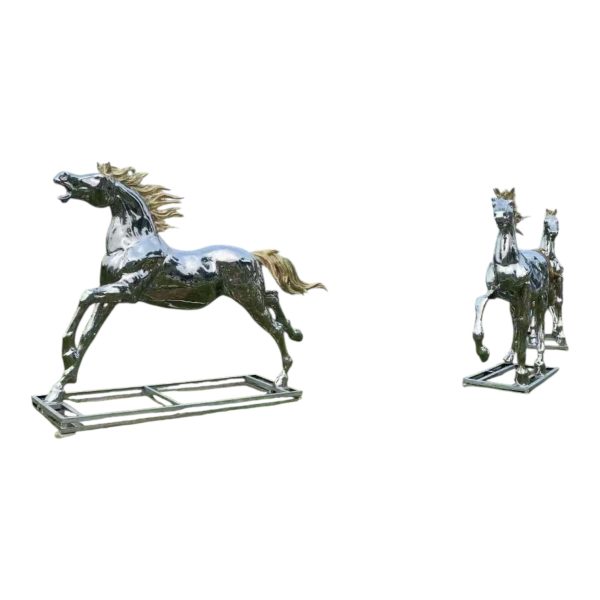 Stainless Steel Horse Sculpture - Image 6
