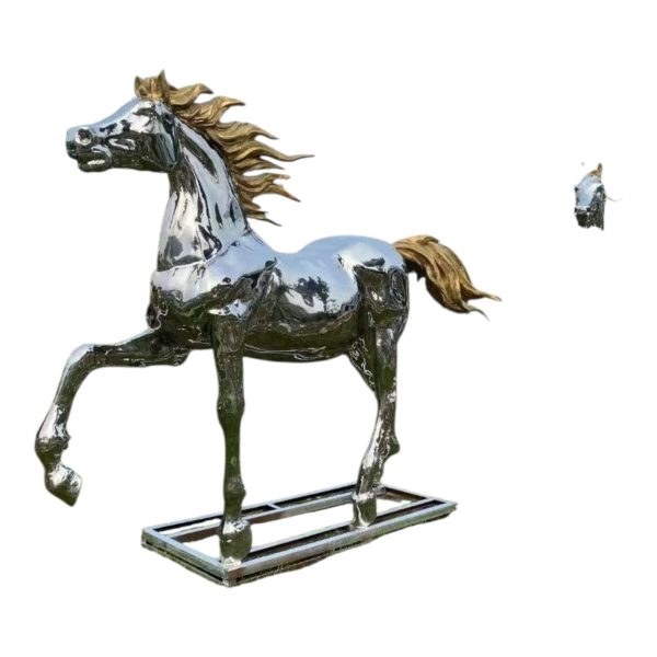 Stainless Steel Horse Sculpture - Image 8