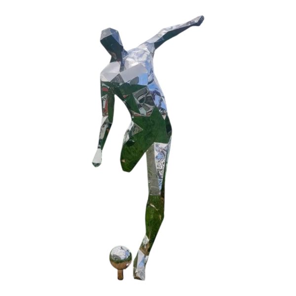 Stainless Steel Cyclist Sculpture - Image 4