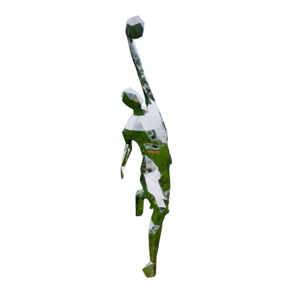 Stainless Steel Cyclist Sculpture - Image 3