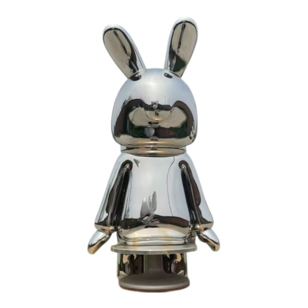 Stainless Steel Cartoon Bunny Sculpture - Image 4