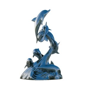Custom 304 Stainless Steel Dolphin Sculpture for Outdoor Garden